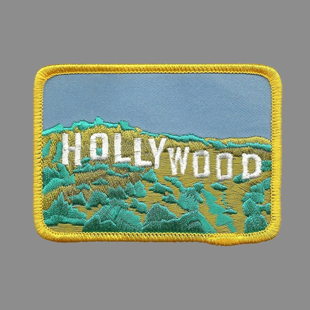 Hollywood Sign in the Hills Patch Iron On Los Ange